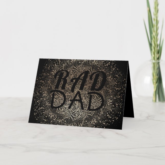 Gold Botanical RAD DAD Formal Elegant Father's Day Card (Front)