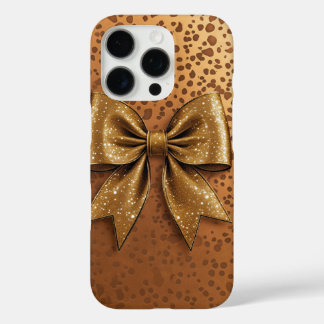Gold Bow iPhone 16 Pro Case