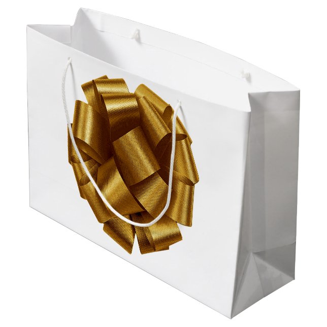 Gold Bow Gift bag (Back Angled)