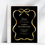 Gold Bow Ribbon Surprise 50th Birthday Invitation<br><div class="desc">Create your own Gold Bow Ribbon Surprise 50th Birthday Invitation! Personalize this design with your own text. You can further customize this design by selecting the "Edit Details" button if desired.</div>