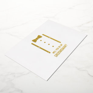 Gold Bow Tie Personalized Groomsman Proposal