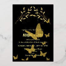 Gold Branch Butterfly wedding