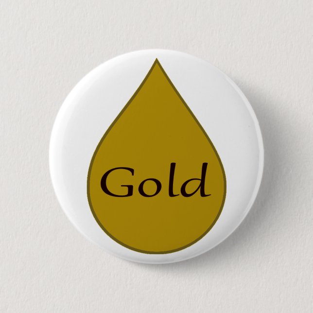 Gold breastfeeding award badge 1 year 2 inch round button (Front)