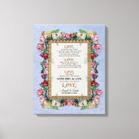 Gold Brocade Floral Love is Wedding Personalized