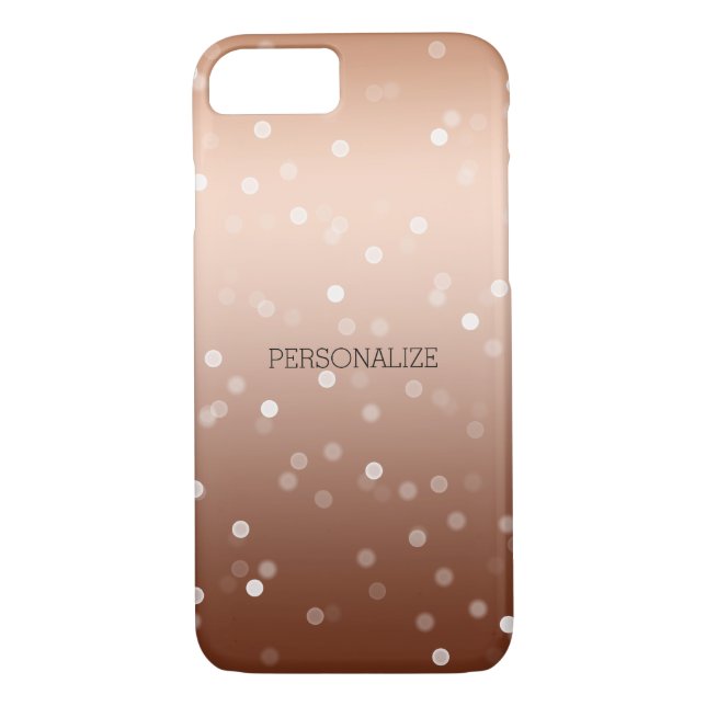 Gold Bronze and White Bokeh Confetti Case-Mate iPhone Case (Back)