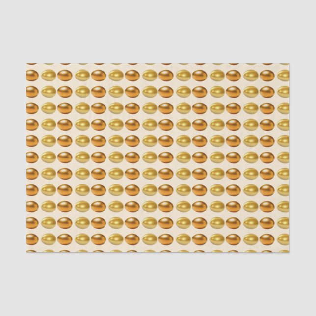 Gold & Bronze Easter Egg Tissue Paper (Front)