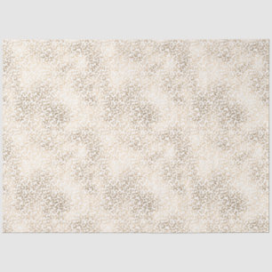 Gold Bronze White Leopard Print Tissue Paper