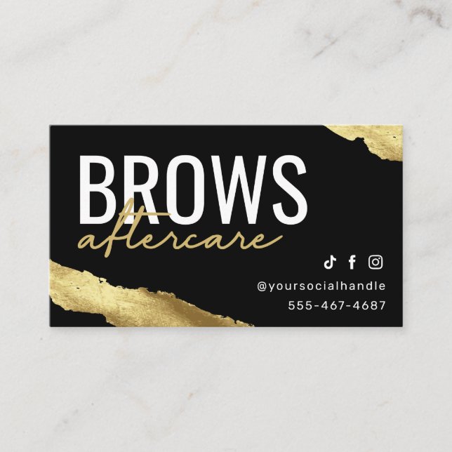  Gold Brows carte de soins postérieurs (Devant)