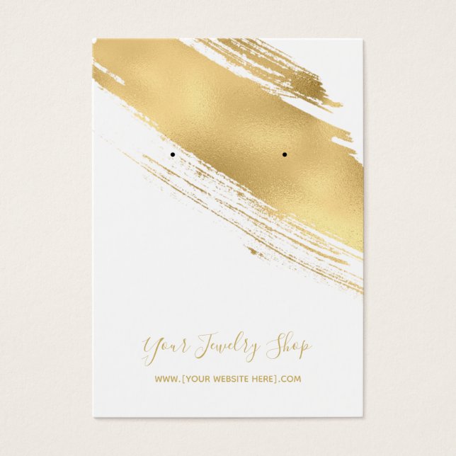Gold Brush Earring Display Cards (Front)