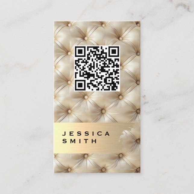 Gold Brushed | Cushioned Padding Material Business Card (Front)