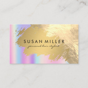Gold Brushed Leather Golden Metallic   Iridescent  Business Card