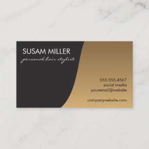 Gold Brushed Simple Colour Block Business Card