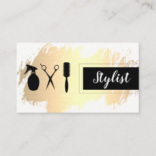 Gold Brushed Stylist Business Card