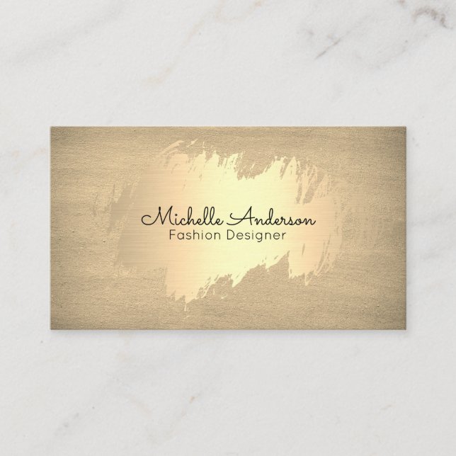 Gold Brushed | Texture | Designer Business Card (Front)