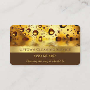 Gold Bubble Professional Cleaning Services Business Card