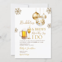 Gold Bubbles & Brews Christmas Beer Couples Shower