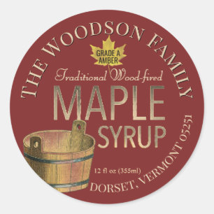Gold Bucket Wood-fired Maple Syrup Label