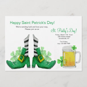 Gold Buckle Leprechaun Chaussures Invitation