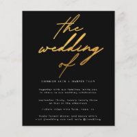 GOLD Budget Wedding Invite Detail QR Code ONYX MOD