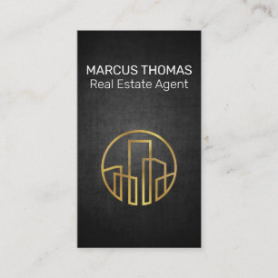 Gold Building Dark Texture Background Appointment Card