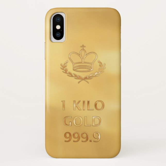Gold Bullion Bar Print Case-Mate iPhone Case (Back)