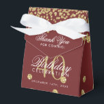 Gold Burgundy 40th Birthday Thank You Confetti Favor Box<br><div class="desc">Elegant "Thank You" 40th Birthday Gold Faux Glitter Confetti Burgundy design.</div>