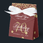Gold Burgundy 70th Birthday Thank You Confetti Favor Box<br><div class="desc">Elegant "Thank You" 70th Birthday Gold Faux Glitter Confetti Burgundy design.</div>