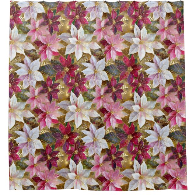Gold Burgundy Bronze Pink Red White Poinsettia (Front)