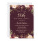 Gold Burgundy Floral Elegant 18th Birthday Party