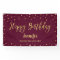 Gold & Burgundy Happy Birthday Party Banner