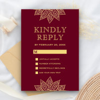 Gold Burgundy Mehendi Henna Indian Wedding