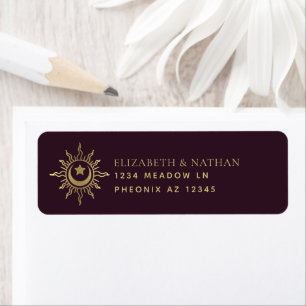 Gold & Burgundy Vintage Tarot Gothic Wedding