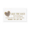 Gold Burlap Heart, Save the Date