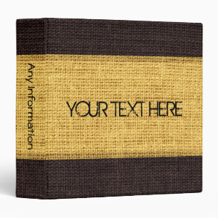 Gold Burlap Linen Rustic Jute Binder