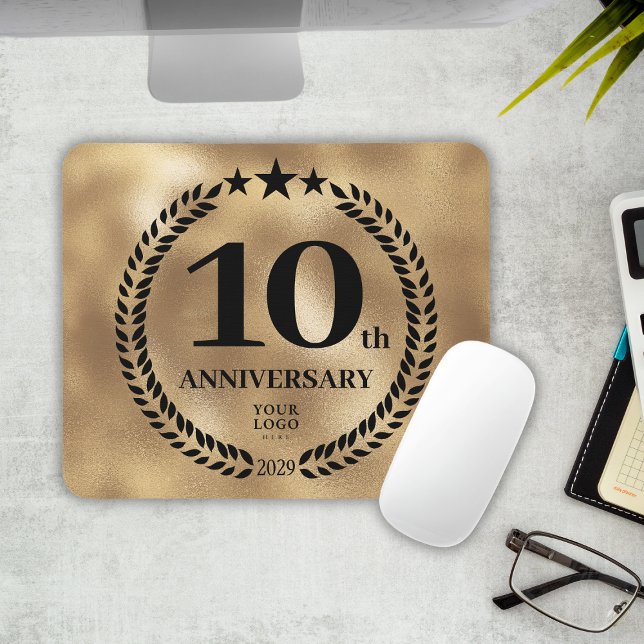 Gold Business 10th Anniversary Commemorative  Mouse Pad (Gold Business 10th Anniversary Commemorative Mouse Pad
)