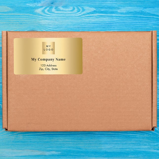 Gold business logo return address shipping (Creator Uploaded)