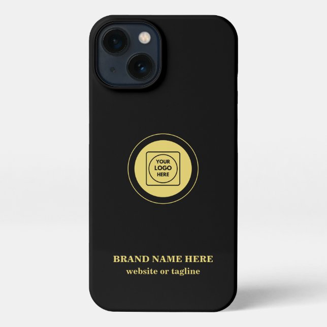 Gold Business Logo Text Professional iphone case (Back)