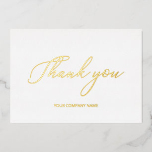 Gold Business Logo Thank you Package Insert card