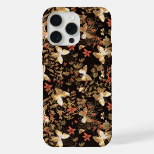 Gold butterfly iPhone 15 pro max case
