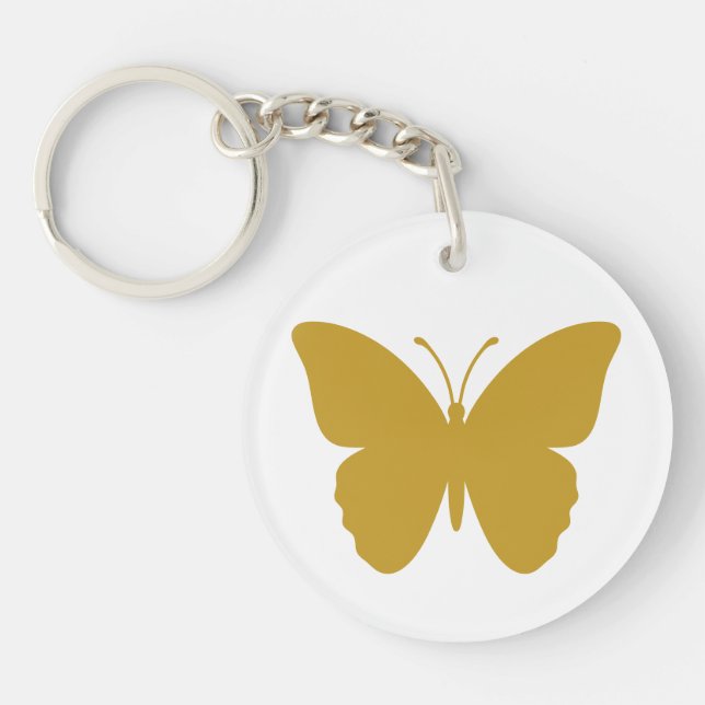 Gold Butterfly  Keychain (Front)