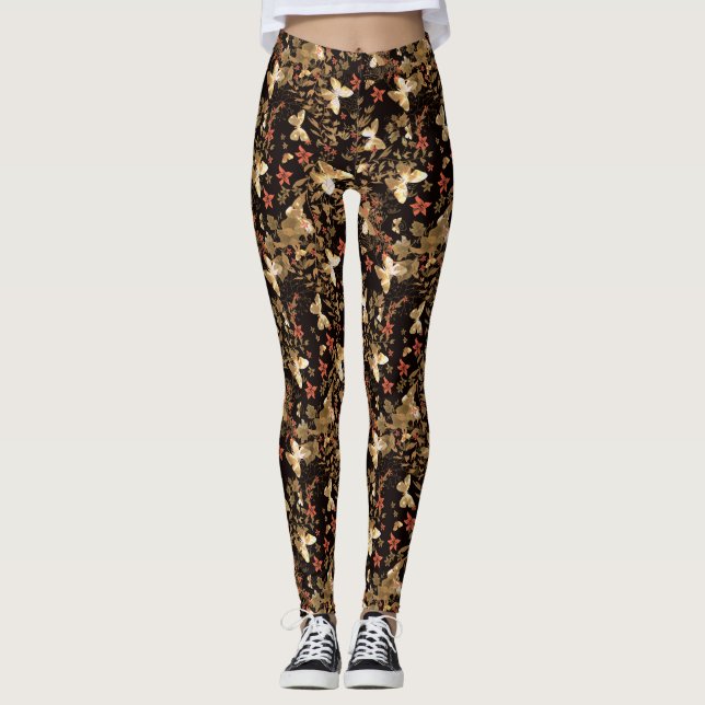 Gold butterfly leggings (Front)