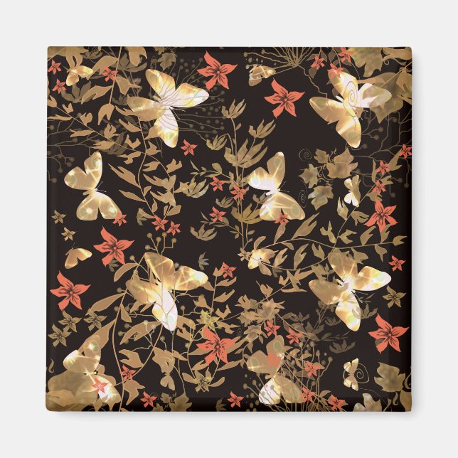 Gold butterfly magnet (Front)