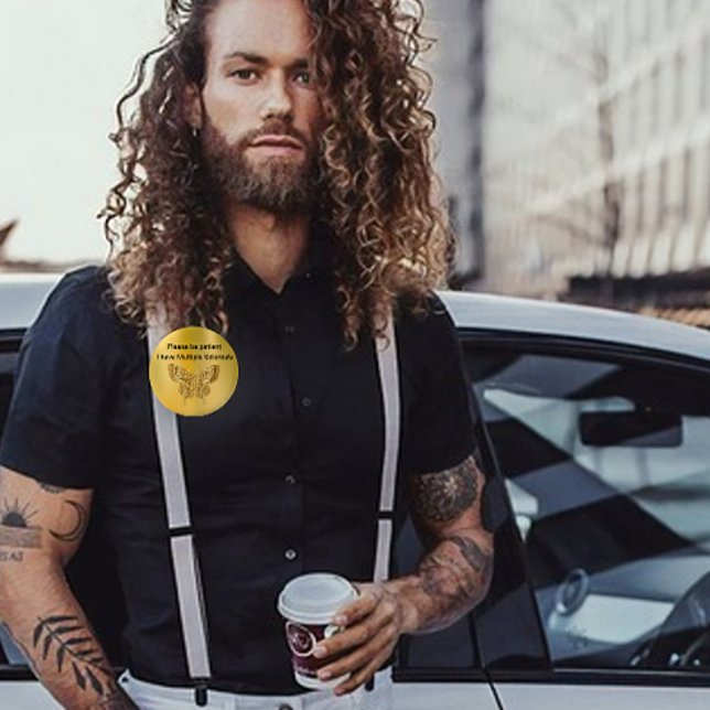 Gold Butterfly Multiple Sclerosis Button (Creator Uploaded)