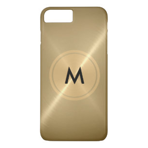 Gold Button and Bronze Stainless Steel Metal iPhone 8 Plus/7 Plus Case