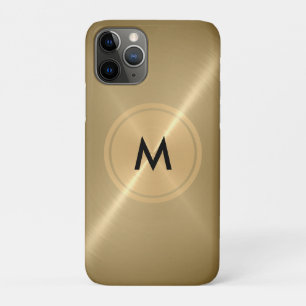 Gold Button and Bronze Stainless Steel Metal iPhone 11 Pro Case