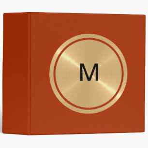 Gold Button and Red Stainless Steel Metal Binder