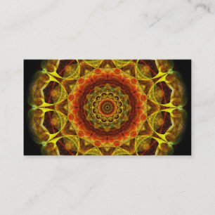 Gold Button Mandala Business Card