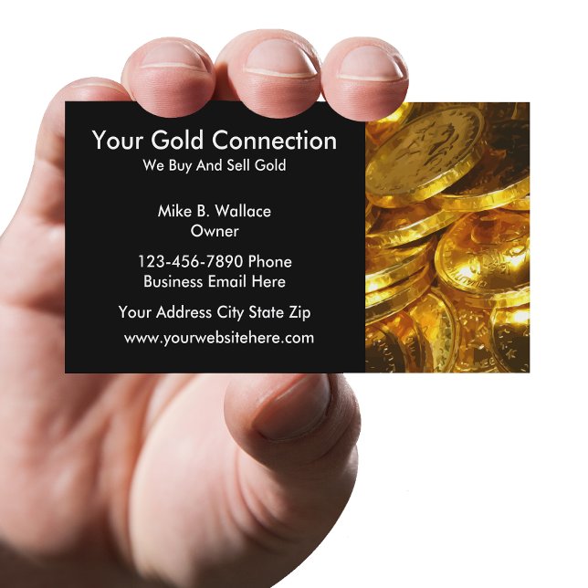 Gold Buying Selling Business Cards (Creator Uploaded)
