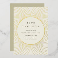 Gold Byzantine Foil Invitation