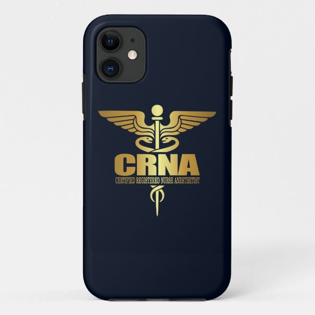 Gold Caduceus (CRNA) Case-Mate iPhone Case (Back)